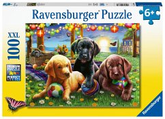 Ravensburger 12886 - Hunde Picknick, Puzzle, 100 XXL-Teile