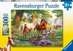 Ravensburger 12904 - Wildpferde am Fluss, Puzzle, 300 XXL-Teile