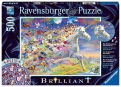 Ravensburger 15046 - Schmetterlingseinhorn, Brilliant Puzzle, 500 Teile