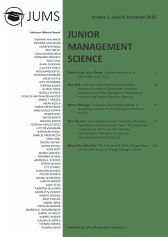 Junior Management Science, Volume 3, Issue 4, December 2018