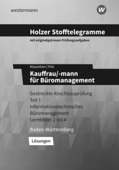 Holzer Stofftelegramme Baden-Württemberg / Holzer Stofftelegramme Baden-Württemberg - Kauffrau/-mann für Büromanagement / Holzer Stofftelegramme Baden-Württemberg Book XVI - Pelz, Marianne;Klausnitzer, Lars