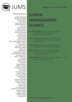 Junior Management Science, Volume 3, Issue 1, March 2018 - Junior Management Science e.V.