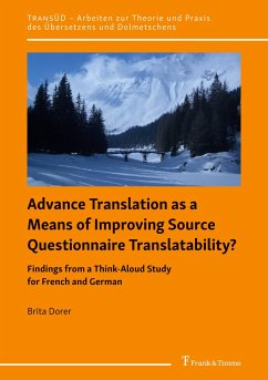 Advance Translation as a Means of Improving Source Questionnaire Translatability? - Dorer, Brita