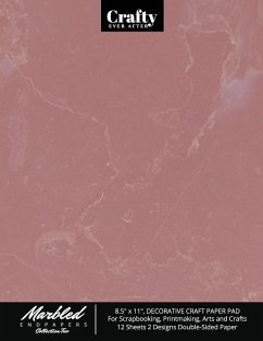 Marbled Endpapers Collection Two, 8.5 x 11, Decorative Craft Paper Pad for Scrapbooking, Printmaking, Arts and Crafts: 12 Sheets 2 Designs Double-Side - Crafty Ever After