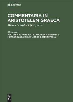 Alexandri in Aristotelis Meteorologicorum libros commentaria