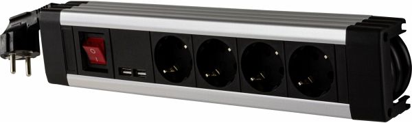 REV Steckdosenleiste 4-fach + KS USB SupraLine Schalter schwarz - Portofrei  bei bücher.de kaufen