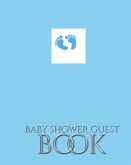 Baby Boy Foot Prints Stylish Shower Guest Book