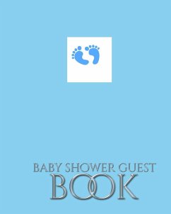 Baby Boy Foot Prints Stylish Shower Guest Book - Huhn, Michael; Huhn, Michael