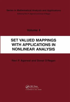 Set Valued Mappings with Applications in Nonlinear Analysis (eBook, PDF) - O'Regan, Donal; Agarwal, Ravi P.
