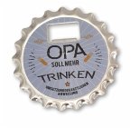 Bieröffner/Untersetzer mit Magnet - &quote;Opa soll mehr trinken&quote;