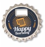 Bieröffner/Untersetzer mit Magnet - &quote;Happy Beersday&quote;