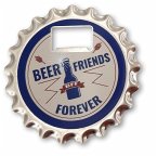 Bieröffner/Untersetzer mit Magnet - &quote;BFF Beer Friends Forever&quote;
