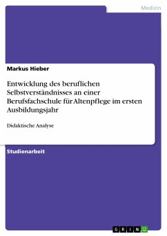 Entwicklung des beruflichen Selbstverständnisses an einer Berufsfachschule für Altenpflege im ersten Ausbildungsjahr (eBook, PDF) - Hieber, Markus