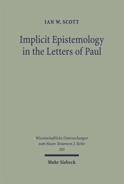 Cover Implicit Epistemology in the Letters of Paul (eBook, PDF)