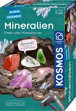 KOSMOS 657901 - Mineralien, Ausgrabungs-Set, Experimentierkasten, Mitbring-Experimente