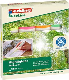 Edding Textmarker EcoLine 24 Highlighter, 4er Set