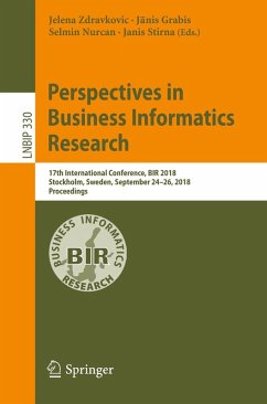 Cover Perspectives in Business Informatics Research (eBook, PDF)