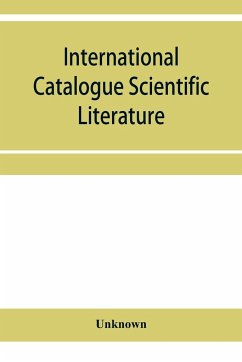 International Catalogue Scientific Literature - Unknown