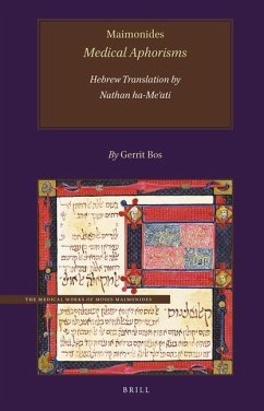 Maimonides, Medical Aphorisms, Hebrew Translation by Nathan Ha-Meʾati - Bos, Gerrit