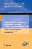 Information and Communication Technologies in Education, Research, and Industrial Applications (eBook, PDF)