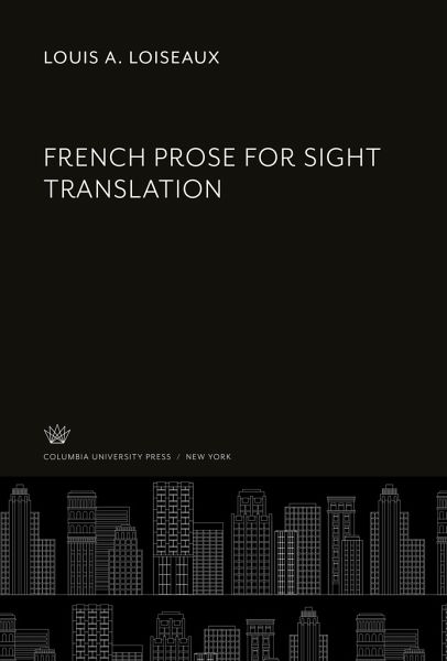 French Prose for Sight Translation