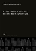 Verse Satire in England Before the Renaissance