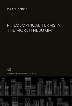 Philosophical Terms in the Moreh Nebukim - Efros, Israel