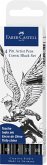 Faber-Castell Tuschestifte Pitt Artist Pens, 4er Set schwarz