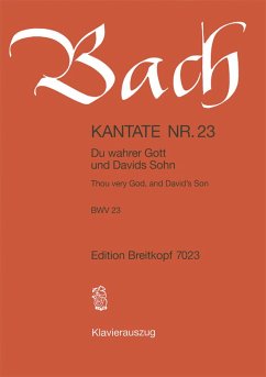 Cover Du wahrer Gott und Davids Sohn Kantate Nr.23 BWV23 Klavierauszug (dt/en)