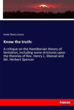 Know the truth: - Jones, Jesse Henry