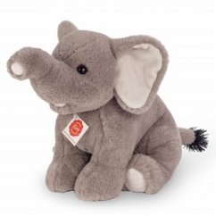 Teddy Hermann 90742 - Elefant sitzend, Wildtiere, Plüschtier, Stofftier, 35 cm