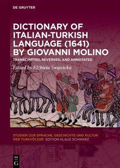 Cover Dictionary of Italian-Turkish Language (1641) by Giovanni Molino (eBook, ePUB)