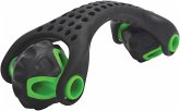 Schildkröt 960150 - Fitness Massage Roller, Selbstmassage Roller, Körpermassageroller, Faszienroller, schwarz-grün, 2 Noppen-Rollen Ø 55mm,