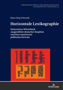 Horizontale Lexikographie - Schwenk, Hans-Jörg