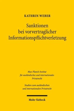 Sanktionen bei vorvertraglicher Informationspflichtverletzung (eBook, PDF) - Weber, Kathrin