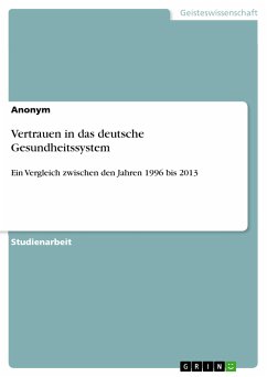 Vertrauen in das deutsche Gesundheitssystem (eBook, PDF)