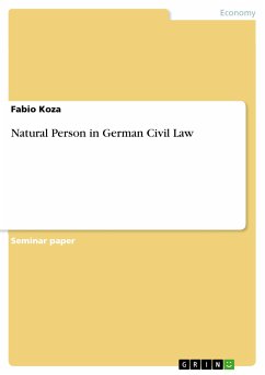Natural Person in German Civil Law (eBook, PDF)