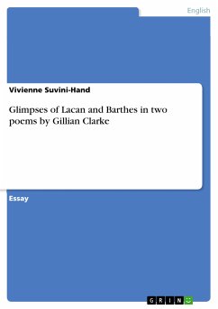 Glimpses of Lacan and Barthes in two poems by Gillian Clarke (eBook, PDF) - Suvini-Hand, Vivienne