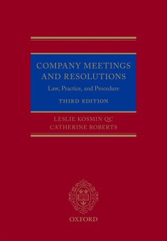 Company Meetings and Resolutions (eBook, ePUB) - Kosmin, Leslie; Roberts, Catherine