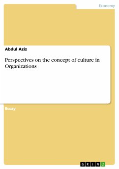 Perspectives on the concept of culture in Organizations (eBook, PDF)