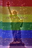 Pride Rainbow statue of liberty creative blank journal