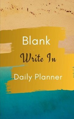 Blank Write In Daily Planner (Brown Gold Green Abstract Art Cover) - Toqeph