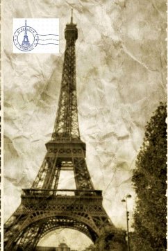 paris France Eiffel Tower Vintage creative blank journal - Huhn, Michael