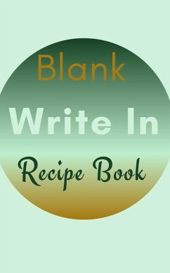 Blank Write In Recipe Book (Light Green Brown Themed Cover) - Toqeph