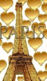 Paris gold glitter Hearts eiffel Tower creative blank journal