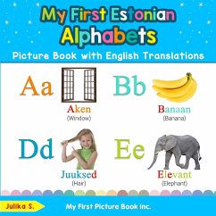 Cover My First Estonian Alphabets Picture Book with English Translations