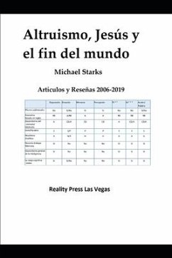 Altruismo, Jesús y el Fin del Mundo --Artículos y Reseñas 2006-2020 - Starks, Michael