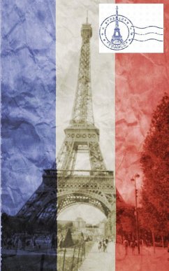 Eiffel Tower French Flag vintage creative blank Journal - Huhn, Michael