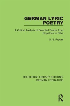 Cover German Lyric Poetry (eBook, ePUB)