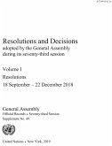 Resolutions and Decisions Adopted by the General Assembly during its Seventy-third Session (eBook, PDF)